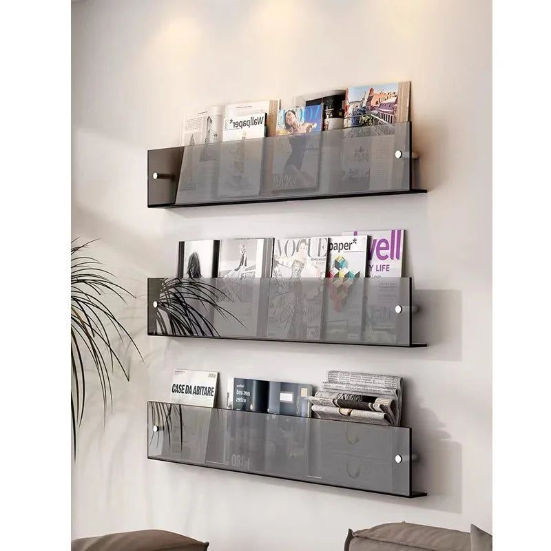 Acrylic Wall - Mounted Magazine Shelf - FCHF CITY