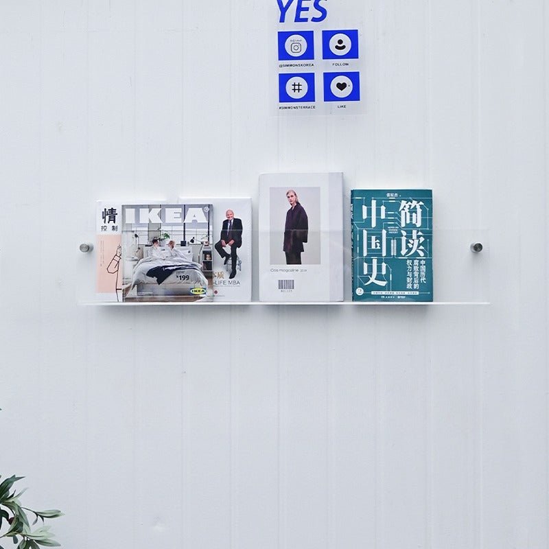 Acrylic Wall - Mounted Magazine Shelf - FCHF CITY