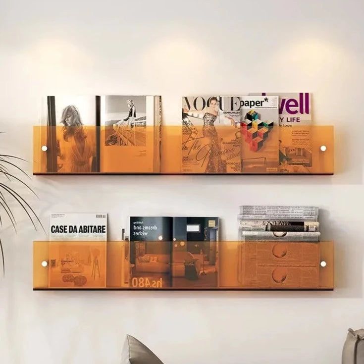 Acrylic Wall - Mounted Magazine Shelf - FCHF CITY