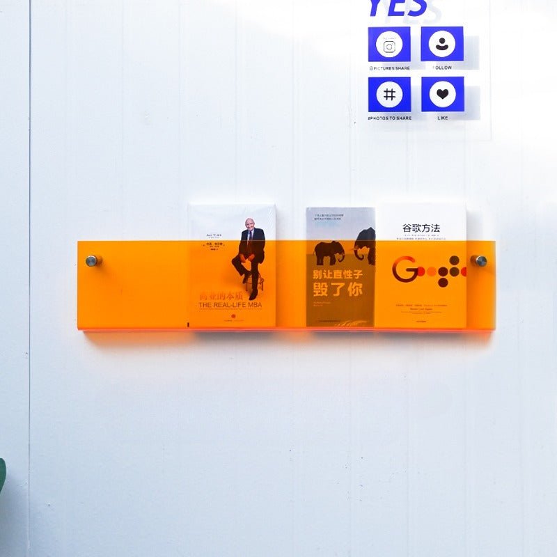 Acrylic Wall - Mounted Magazine Shelf - FCHF CITY