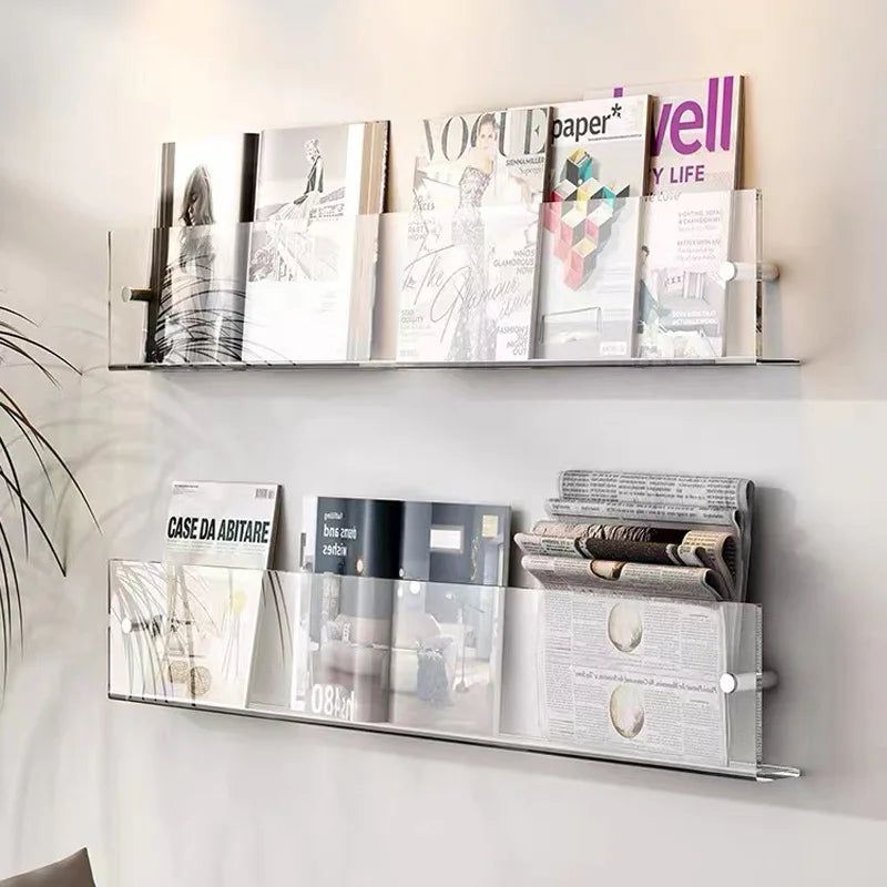 Acrylic Wall - Mounted Magazine Shelf - FCHF CITY