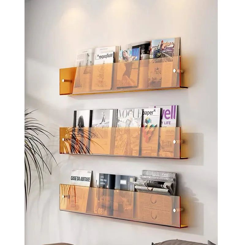 Acrylic Wall - Mounted Magazine Shelf - FCHF CITY