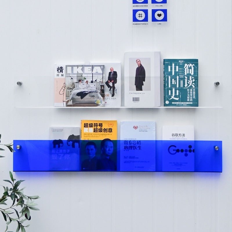 Acrylic Wall - Mounted Magazine Shelf - FCHF CITY