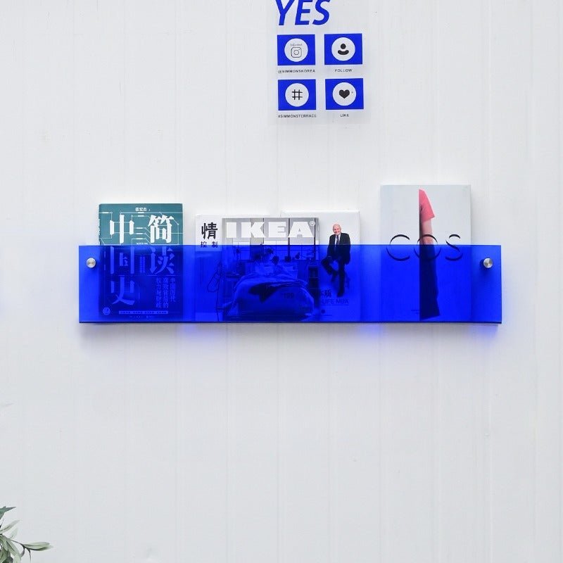 Acrylic Wall - Mounted Magazine Shelf - FCHF CITY