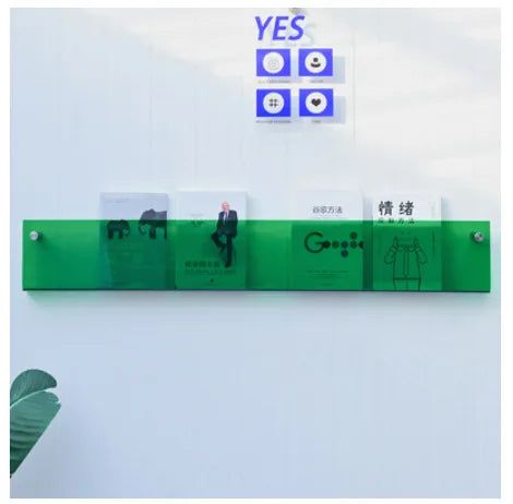 Acrylic Wall - Mounted Magazine Shelf - FCHF CITY