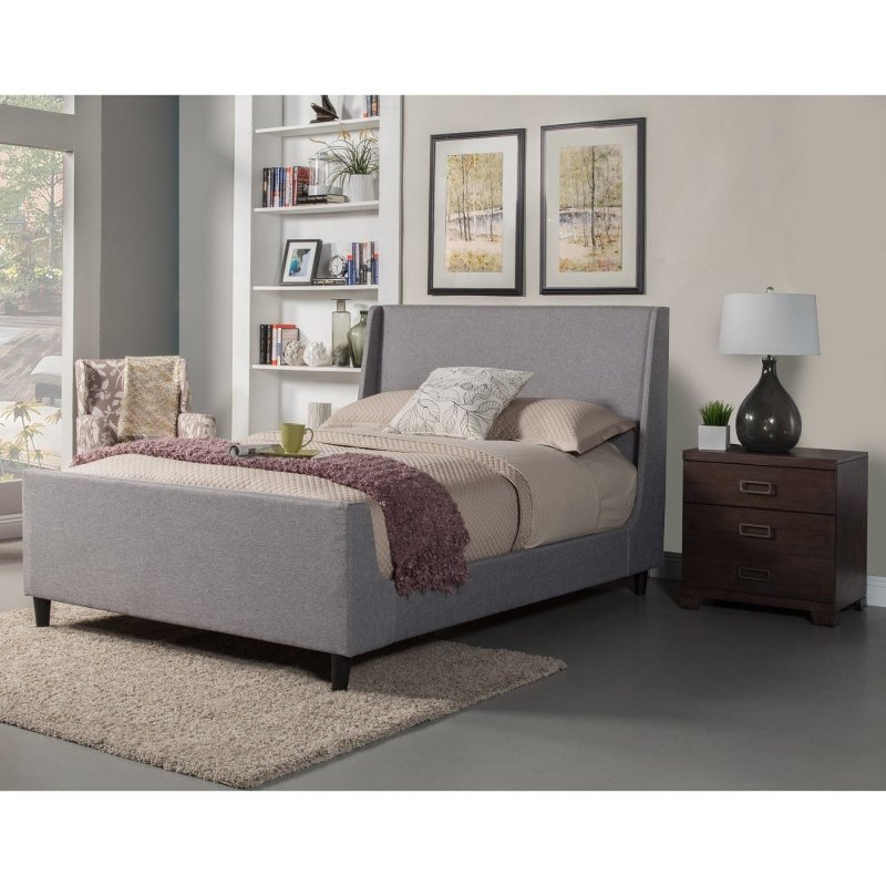 Amber Bed, Grey Linen - FCHF CITY