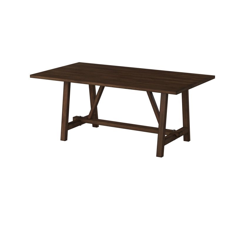 Arendal Trestle Dining Table, Burnished Dark Oak - FCHF CITY