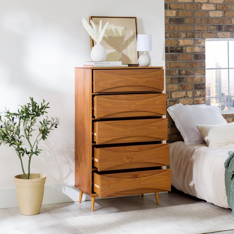 Arlo Solid Wood Mid - Century Modern Chest - FCHF CITY