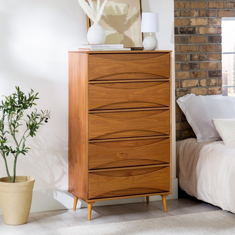 Arlo Solid Wood Mid - Century Modern Chest - FCHF CITY