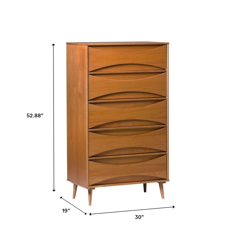 Arlo Solid Wood Mid - Century Modern Chest - FCHF CITY
