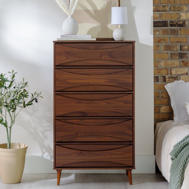 Arlo Solid Wood Mid - Century Modern Chest - FCHF CITY