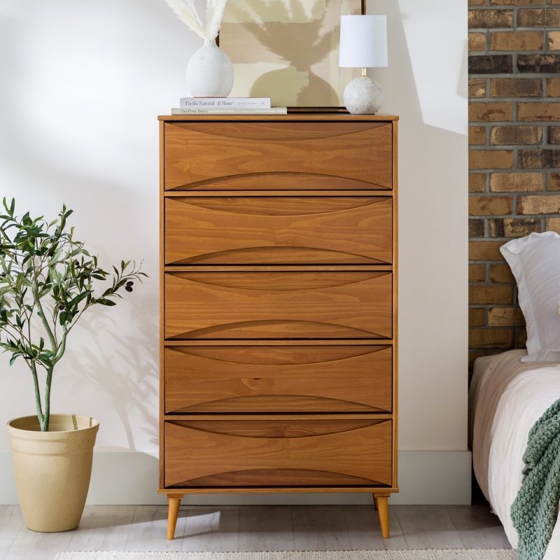 Arlo Solid Wood Mid - Century Modern Chest - FCHF CITY