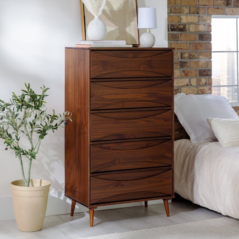 Arlo Solid Wood Mid - Century Modern Chest - FCHF CITY