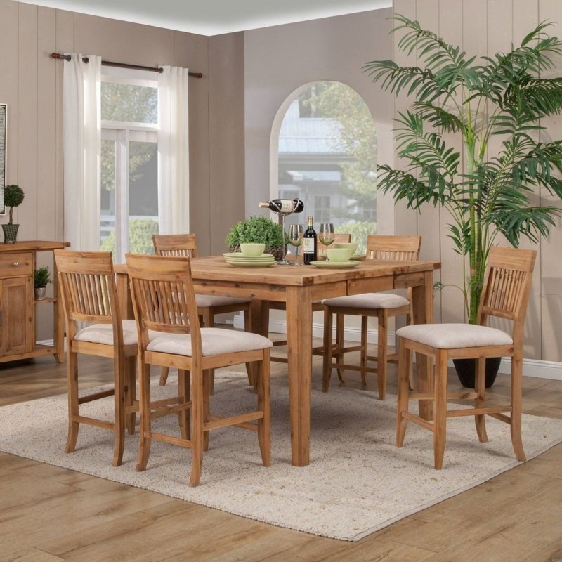 Aspen Extension Pub Table, Antique Natural - FCHF CITY