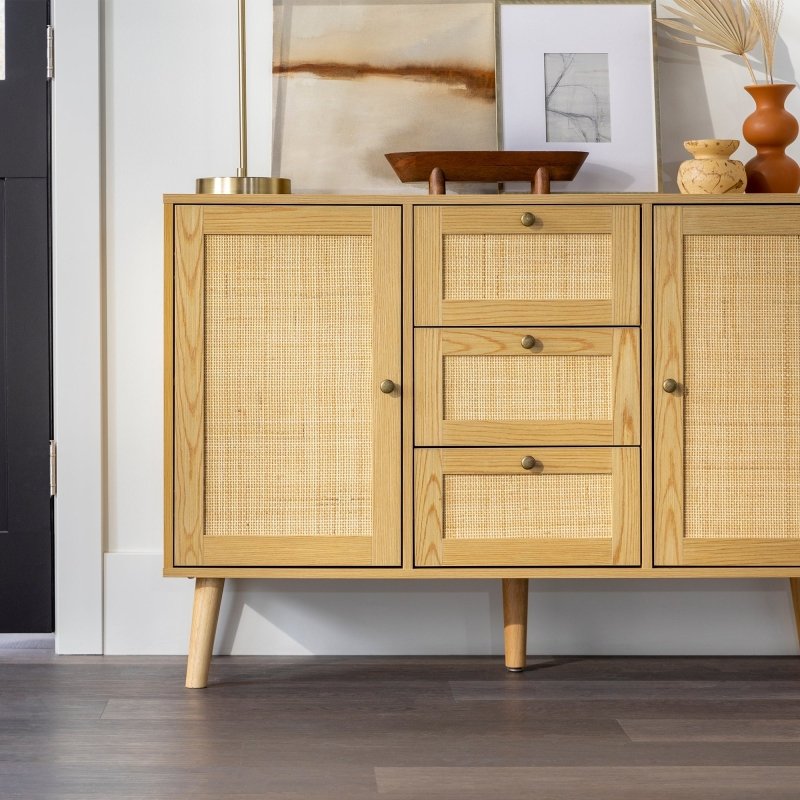Avery Boho Rattan Buffet Sideboard - FCHF CITY