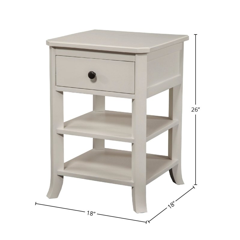 Baker Nightstand, White - FCHF CITY