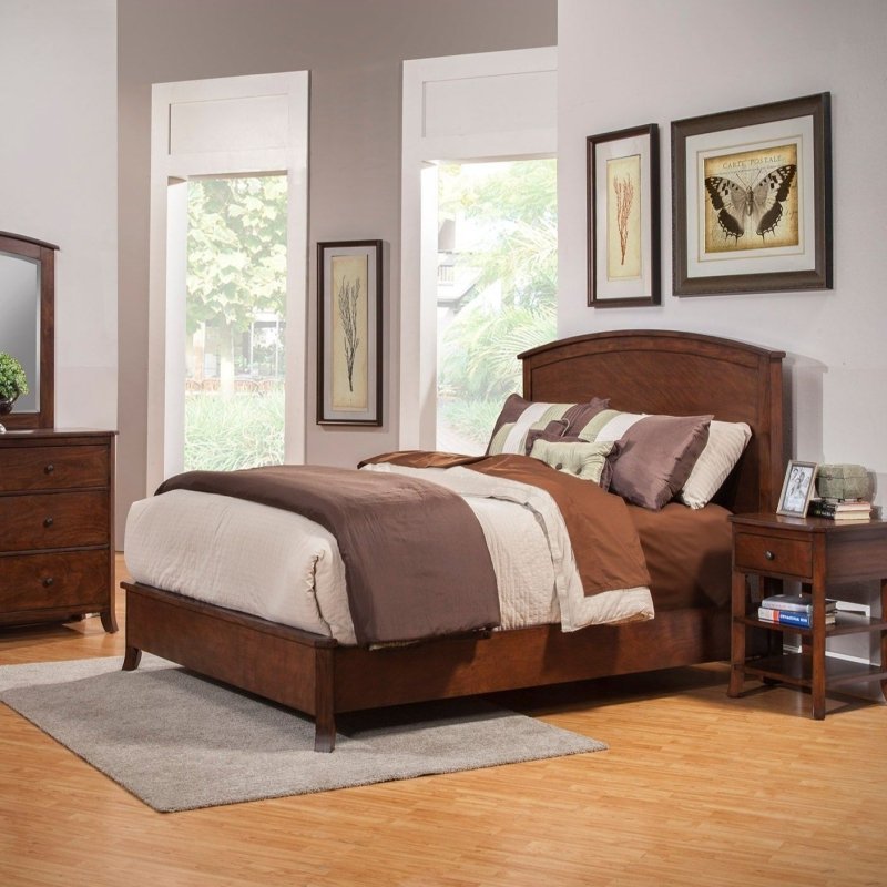 Baker Panel Bed, Mahogany - FCHF CITY
