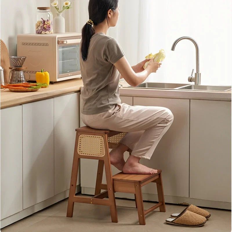 Bamboo Ladder Stool - FCHF CITY