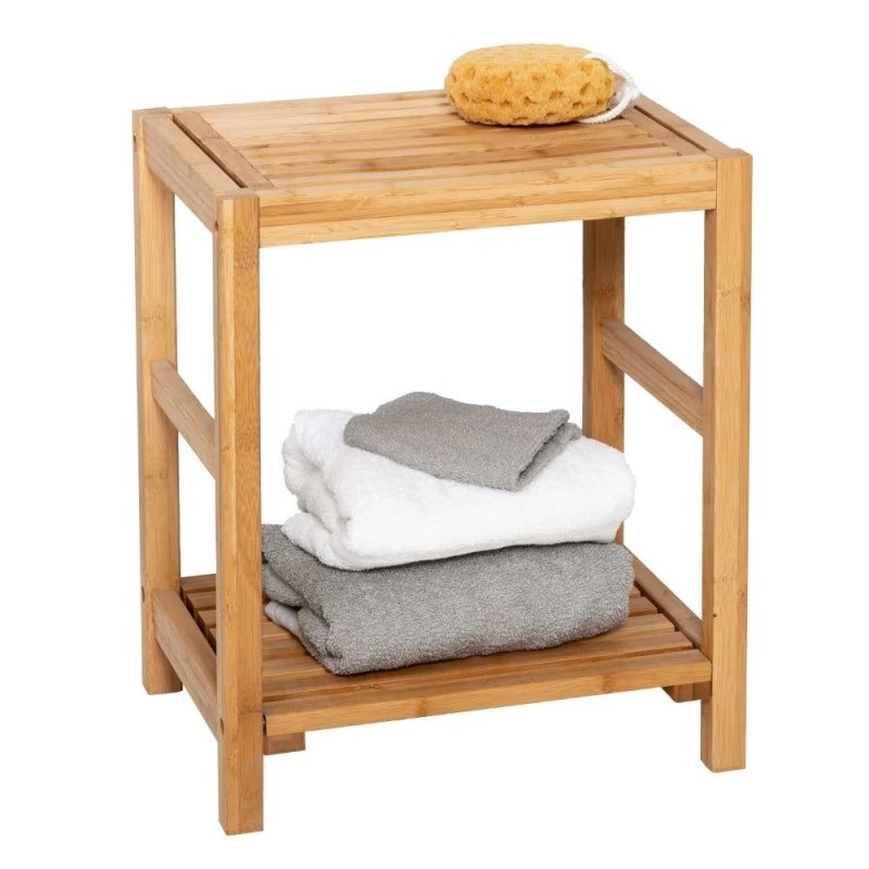 Bamboo Spa Storage Bench - FCHF CITY