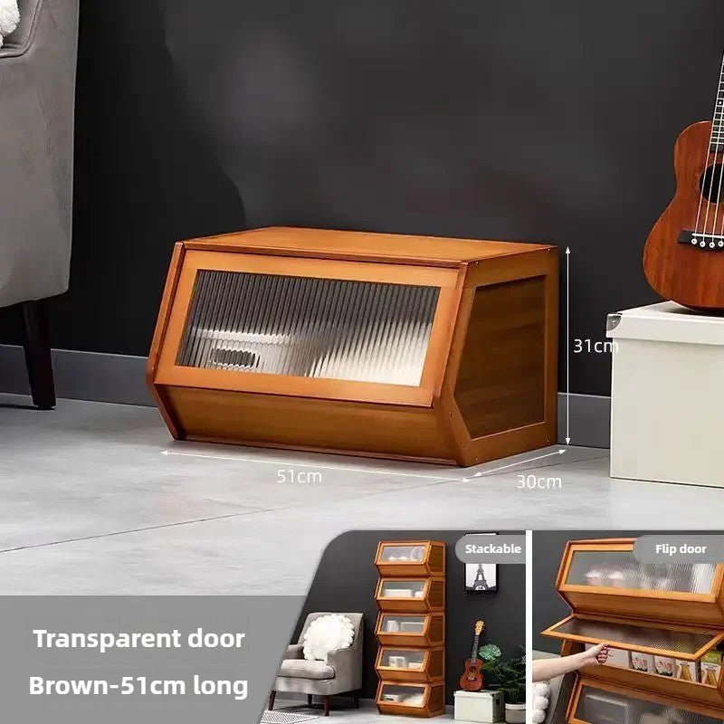 Bamboo Stackable Storage Cabinets - FCHF CITY