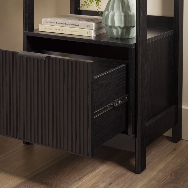 Bayard Modern Reeded Narrow Bookshelf - FCHF CITY