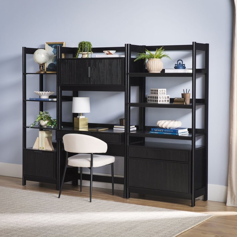 Bayard Modern Reeded Wide Bookshelf - FCHF CITY