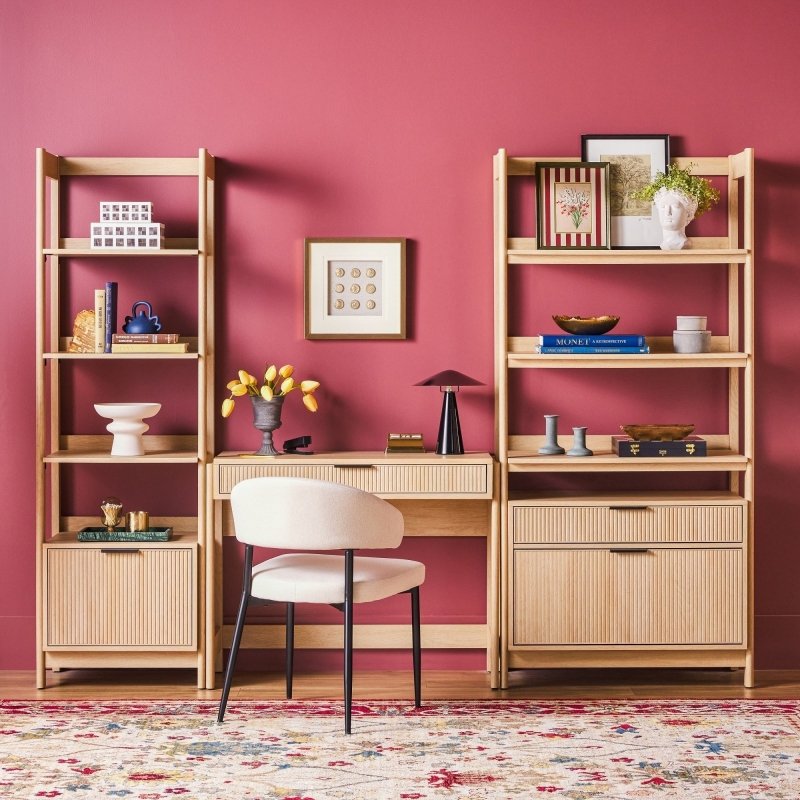 Bayard Modern Reeded Wide Bookshelf - FCHF CITY