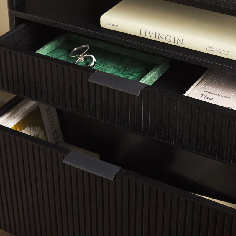 Bayard Modern Reeded Wide Bookshelf - FCHF CITY