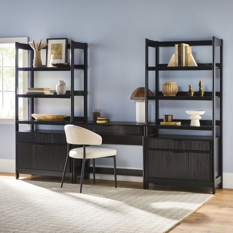 Bayard Modern Reeded Wide Bookshelf - FCHF CITY