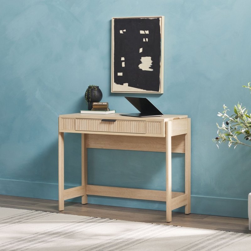 Bayard Modern Reeded Writing Desk with Lift Top - FCHF CITY