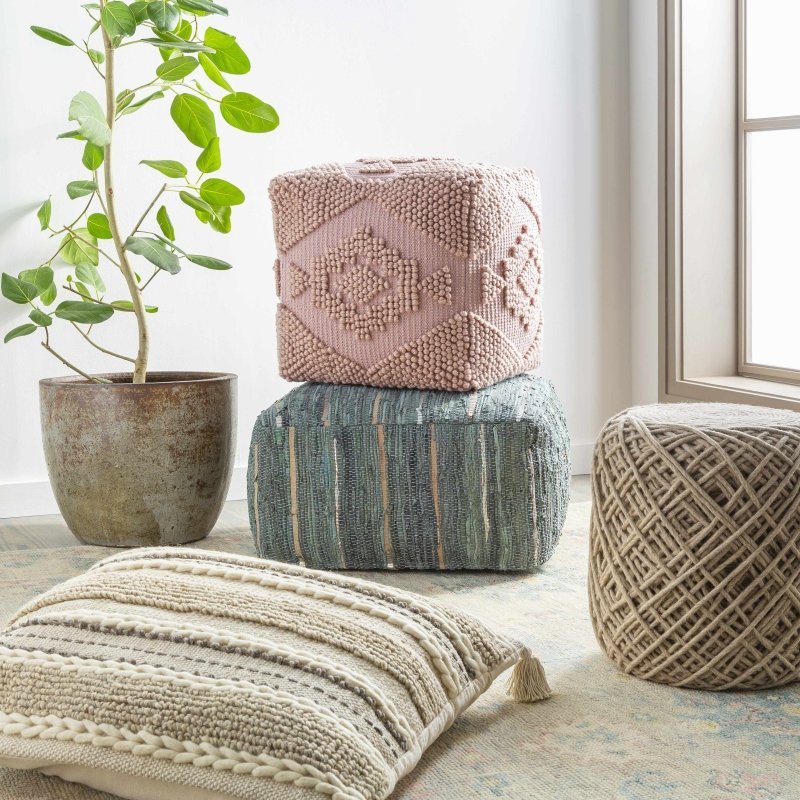 Bellingen Beige Pouf - FCHF CITY