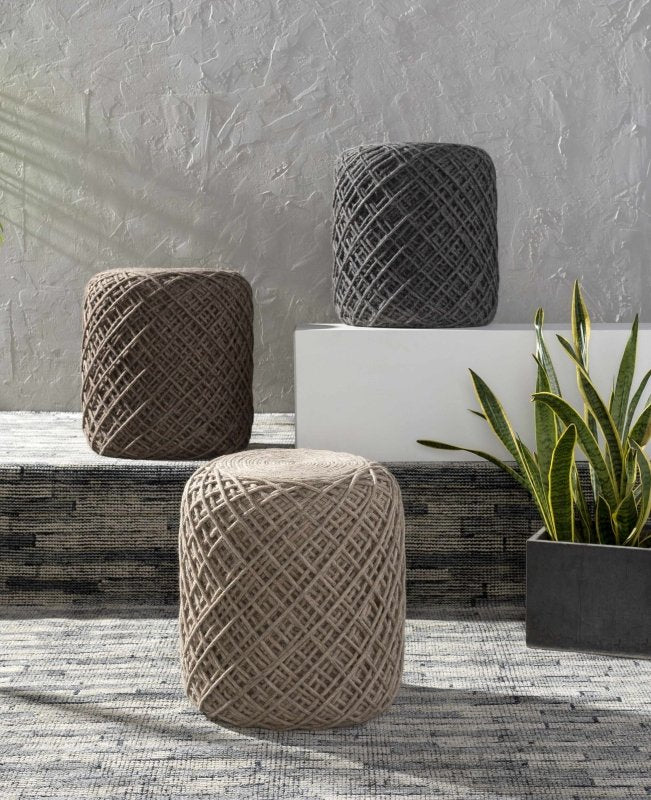 Bellingen Beige Pouf - FCHF CITY