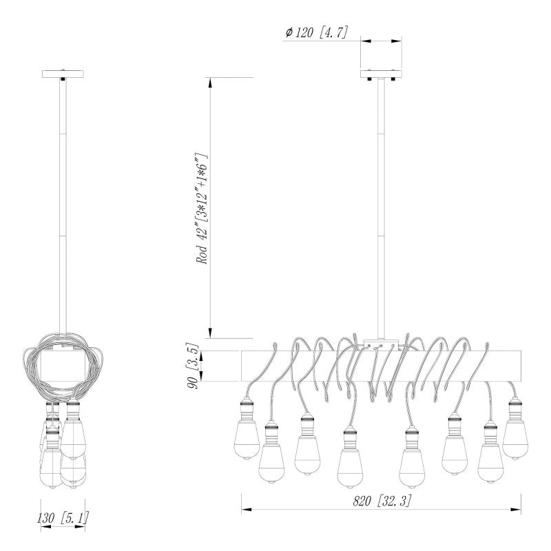 Belz 8 - Light Kitchen Island Bulb Pendant Light - FCHF CITY