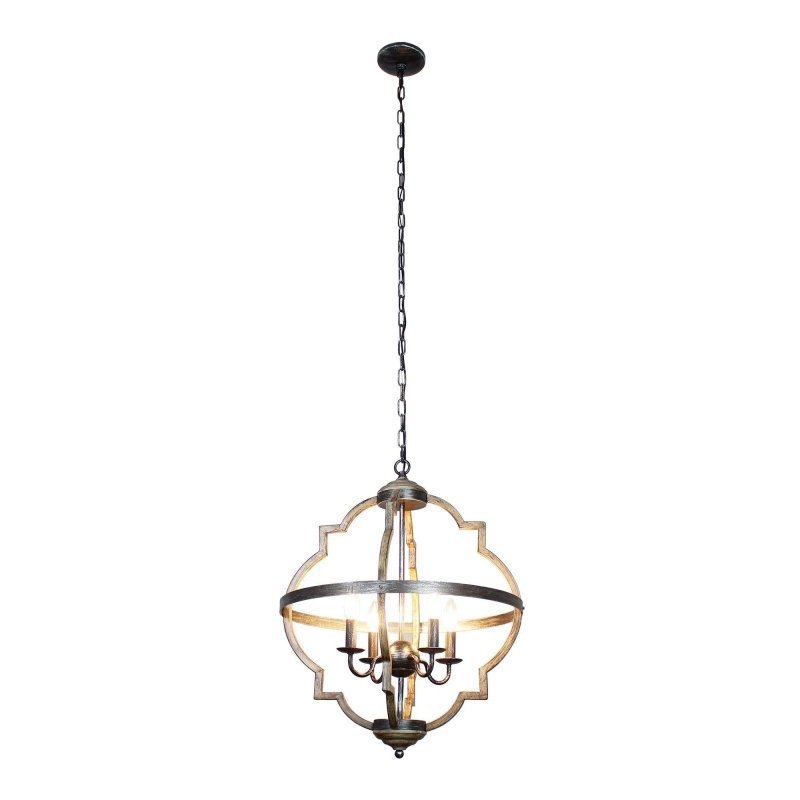 Bennington 4 - Light Brown Wood Chandelier - FCHF CITY