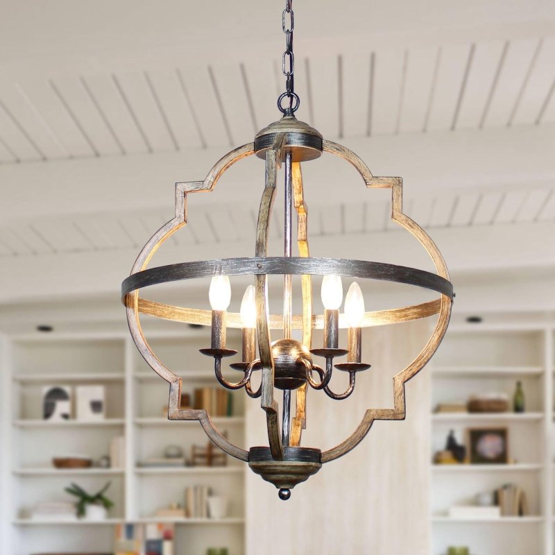 Bennington 4 - Light Brown Wood Chandelier - FCHF CITY