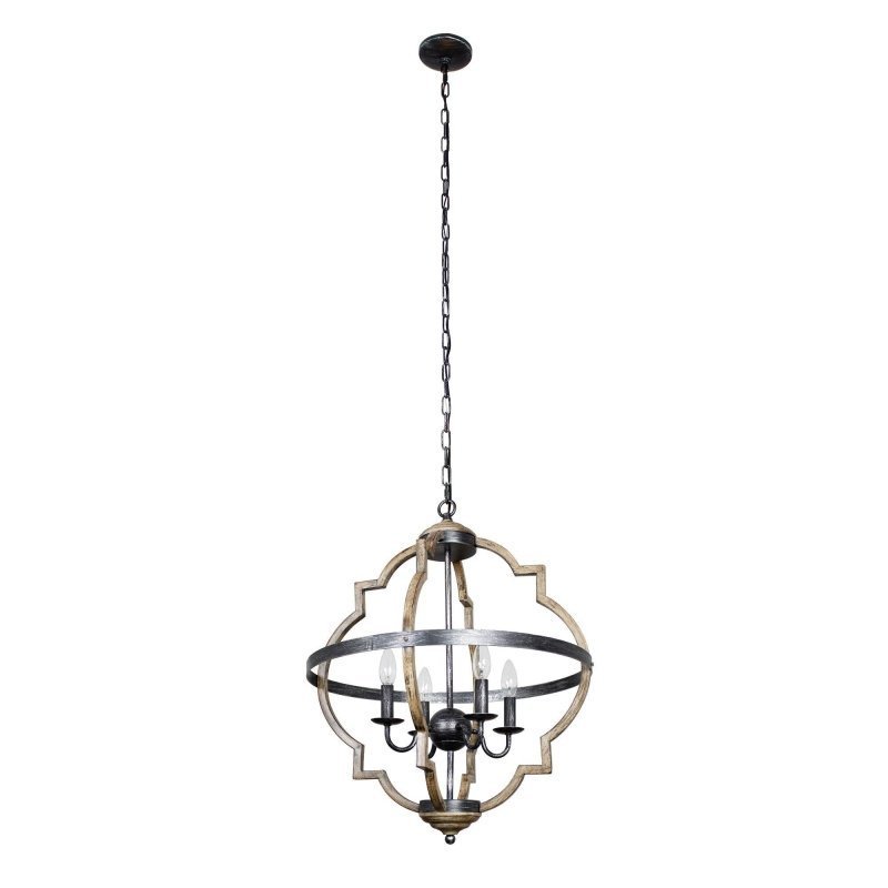 Bennington 4 - Light Brown Wood Chandelier - FCHF CITY