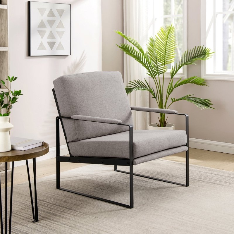 Bentley Contemporary Metal Frame Accent Chair - FCHF CITY
