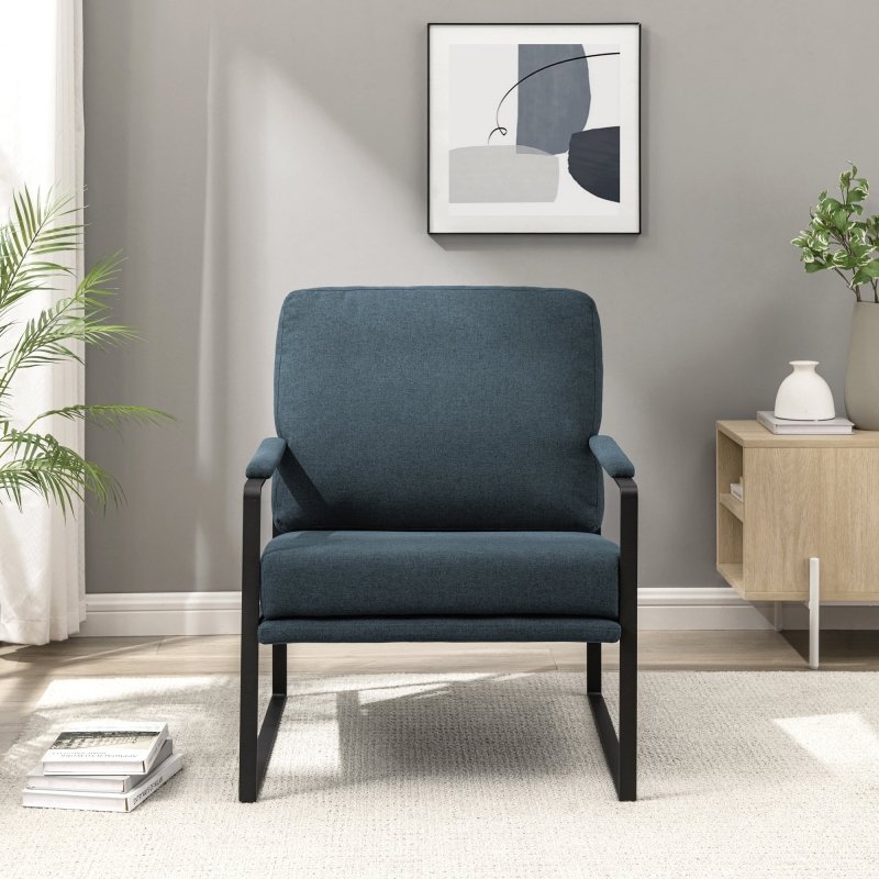 Bentley Contemporary Metal Frame Accent Chair - FCHF CITY