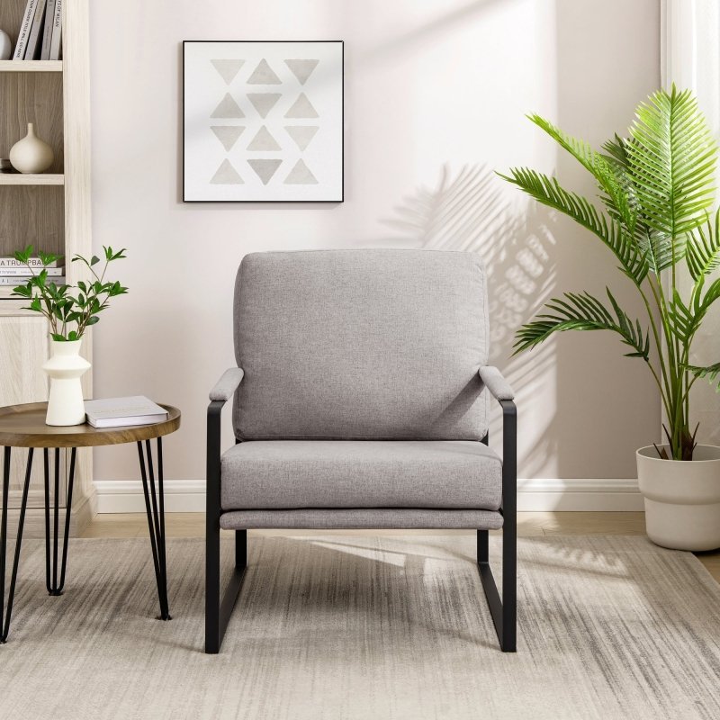 Bentley Contemporary Metal Frame Accent Chair - FCHF CITY