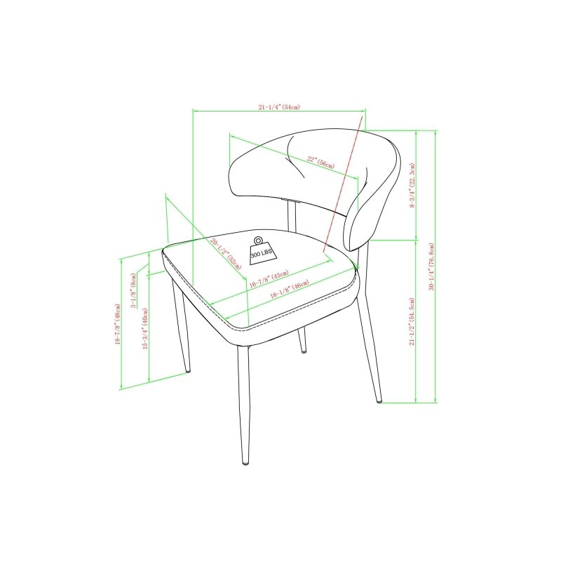 Benton Modern Upholstered Dining Chair, set of 2 - FCHF CITY