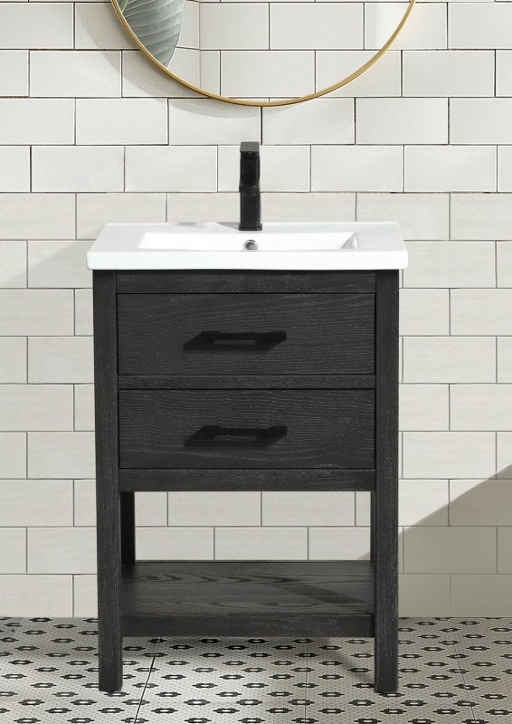Betty 24" Bathroom Vanity Weathered Gray - FCHF CITY