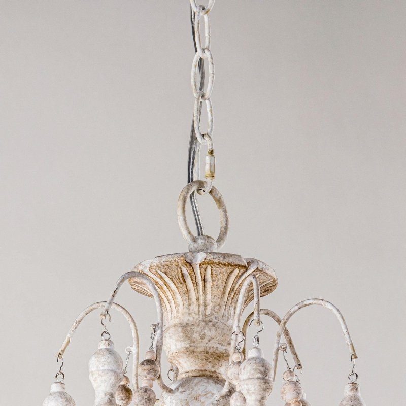 Billiter 6 - Light Wood White Chandelier - FCHF CITY