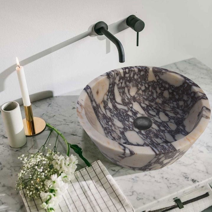 Calacatta Viola Marble Tapered Above Vanity Bathroom Sink Honed/Matte - FCHF CITY