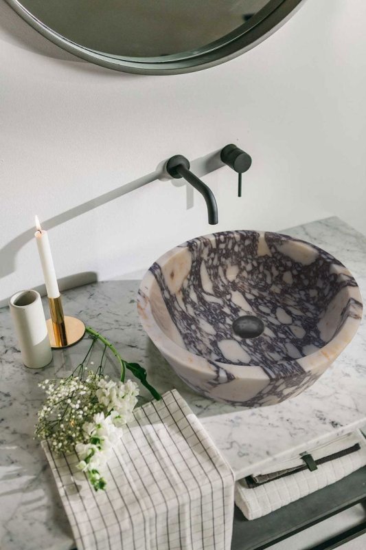 Calacatta Viola Marble Tapered Above Vanity Bathroom Sink Honed/Matte - FCHF CITY