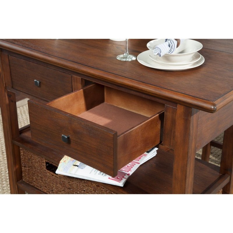 Caldwell Kitchen Cart, Antique Cappuccino - FCHF CITY