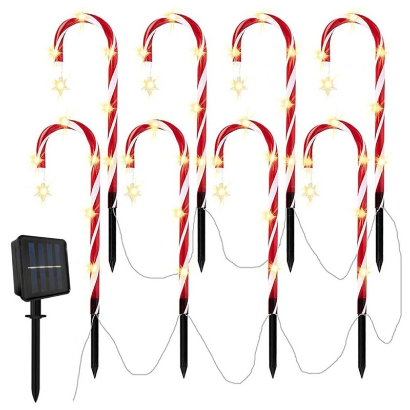 Candy Cane Solar Lights - FCHF CITY