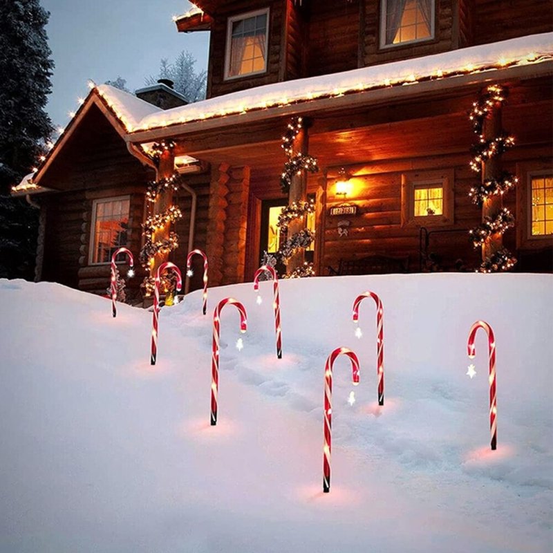 Candy Cane Solar Lights - FCHF CITY