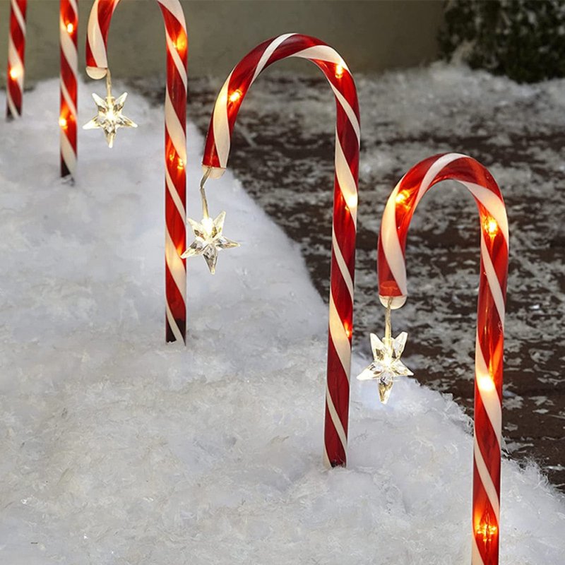 Candy Cane Solar Lights - FCHF CITY