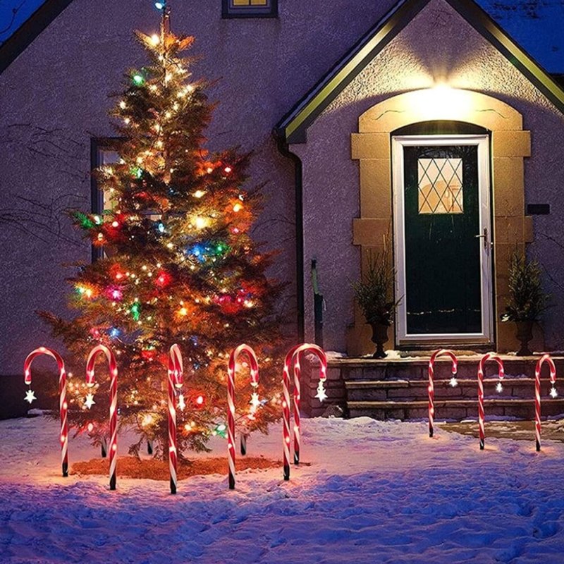 Candy Cane Solar Lights - FCHF CITY
