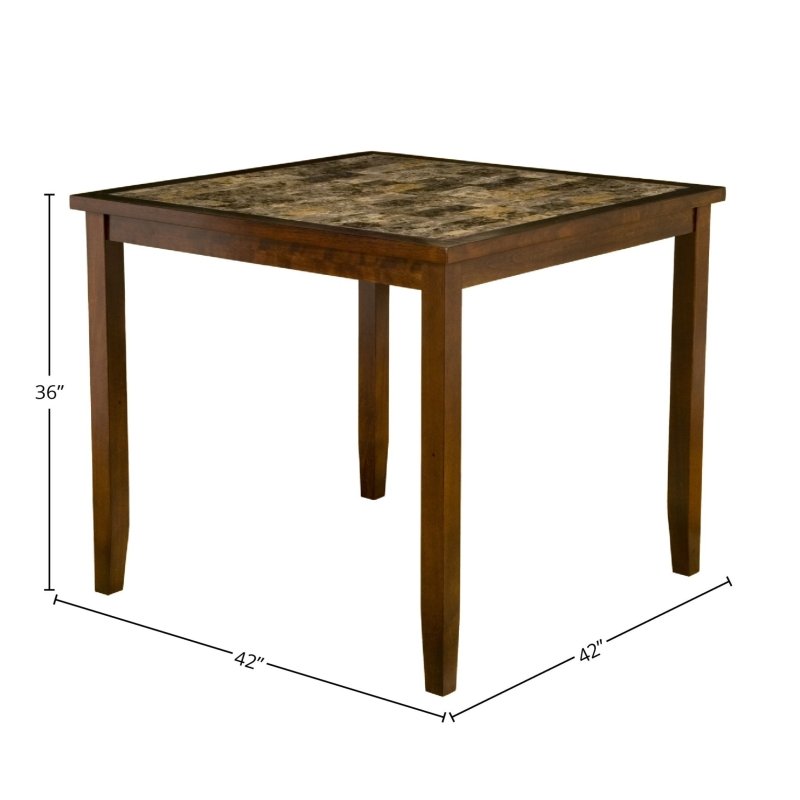 Capitola Faux Marble 5 Piece Pub Set, Espresso - FCHF CITY